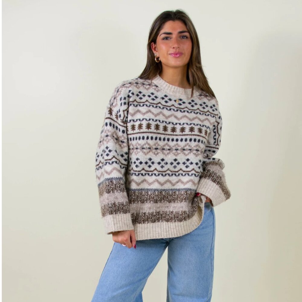 BOGO Grey Bandit Oversized Good Vibes Sweater